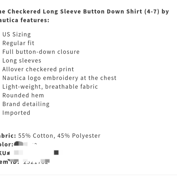 Nautica Checkered long sleeve button down - Picture 7 of 7